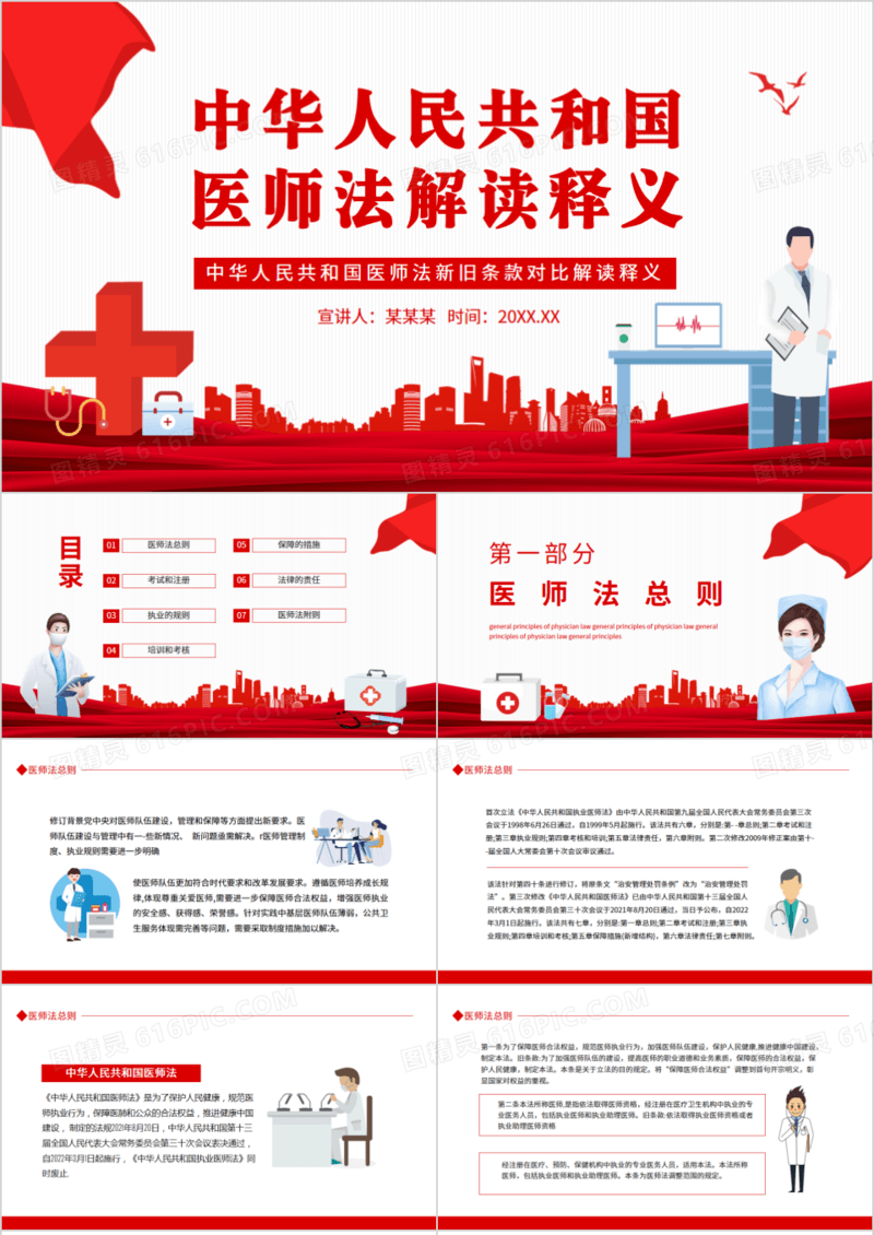 中华人民共和国医师法新旧条款对比解读释义动态PPT