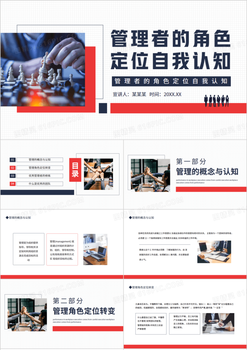 管理者的角色定位自我认知动态PPT