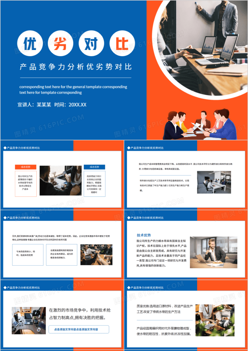 产品竞争力分析优劣势对比动态PPT