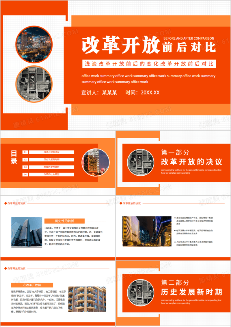 浅谈改革开放前后的变化改革开放前后对比动态PPT