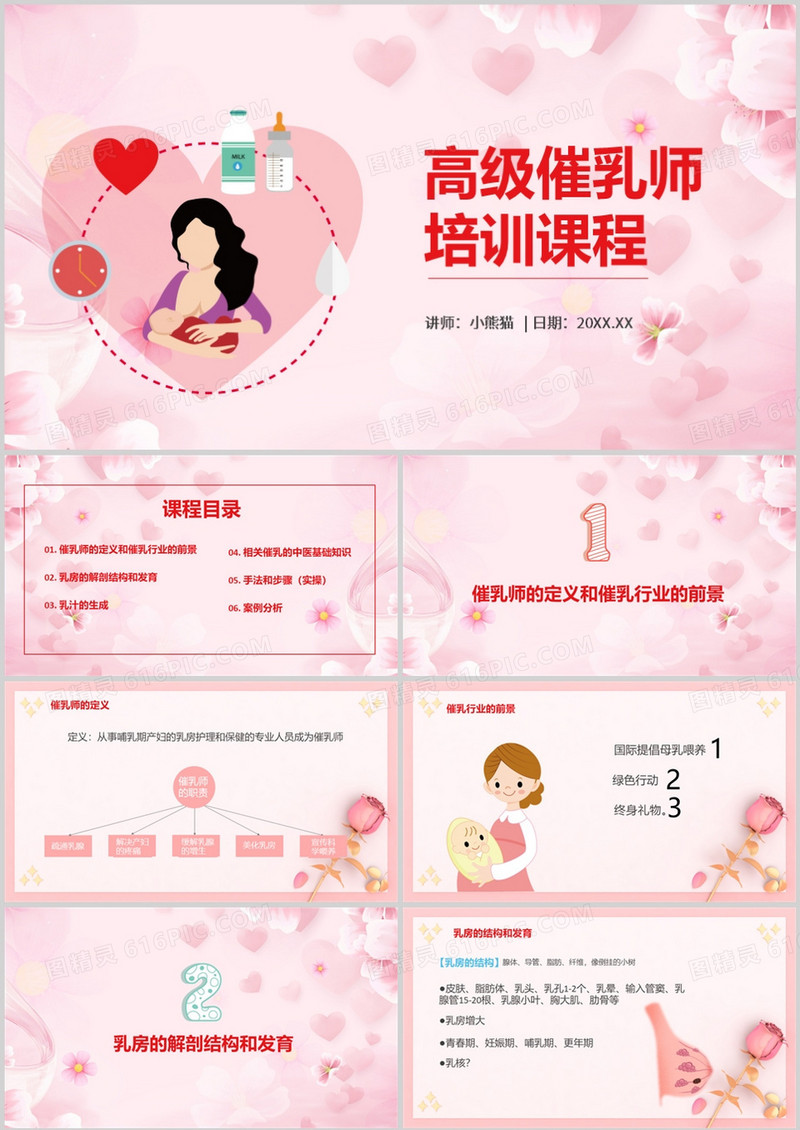 高级催乳师培训教程课件PPT模板