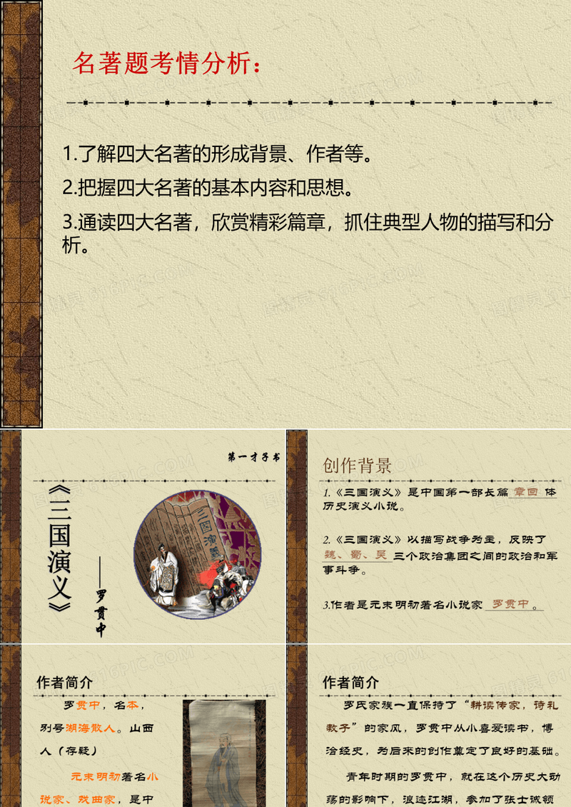 中考名著阅读三国演义