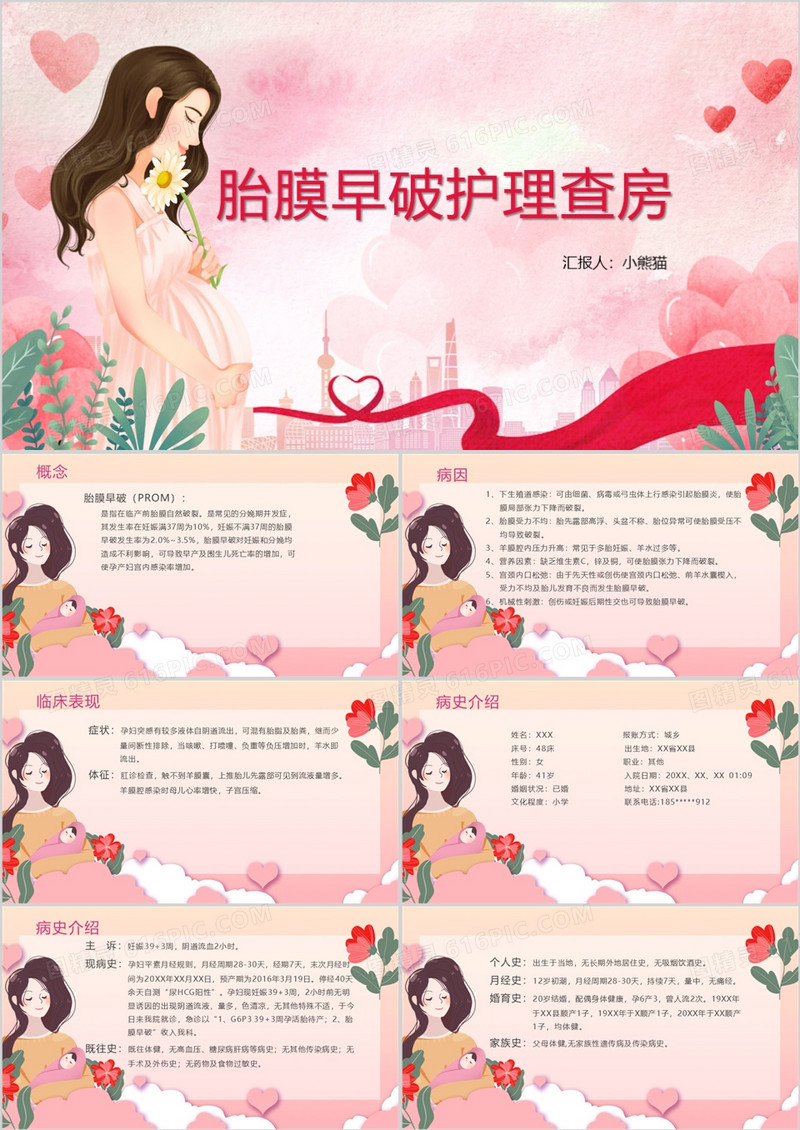 胎膜早破护理查房胎膜早破护理查房PPT模板