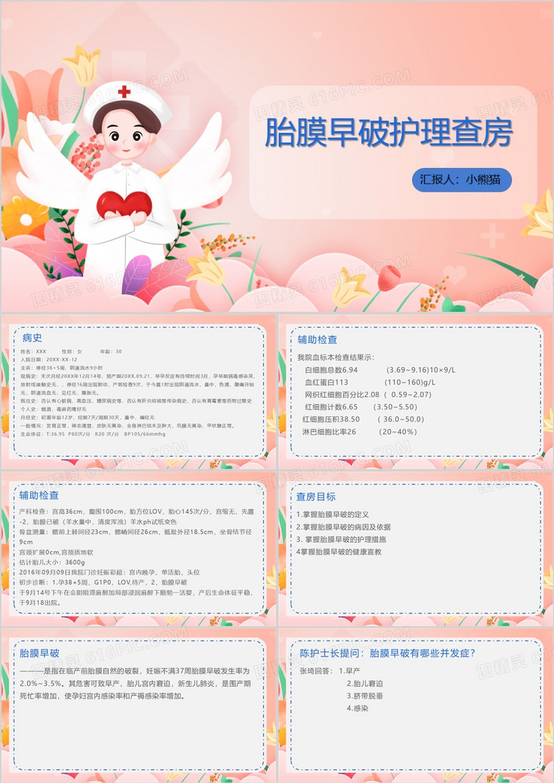 胎膜早破护理查房胎膜早破护理查房PPT模板