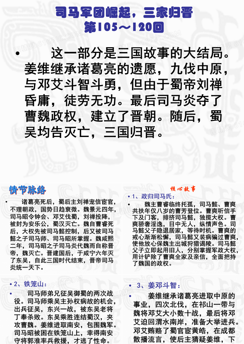 三国演义导读(106-120回)