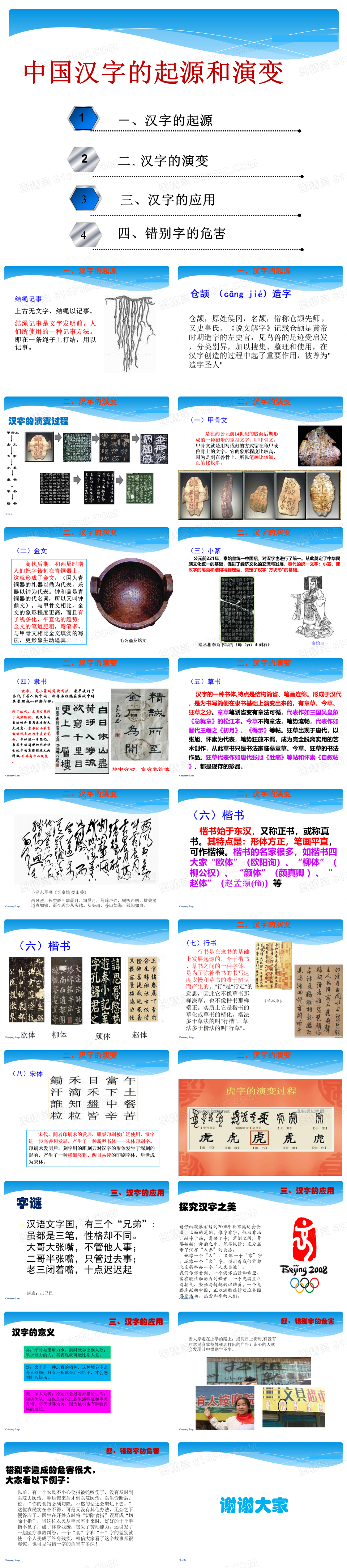 中国汉字的起源和演变