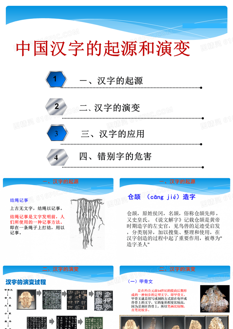 中国汉字的起源和演变