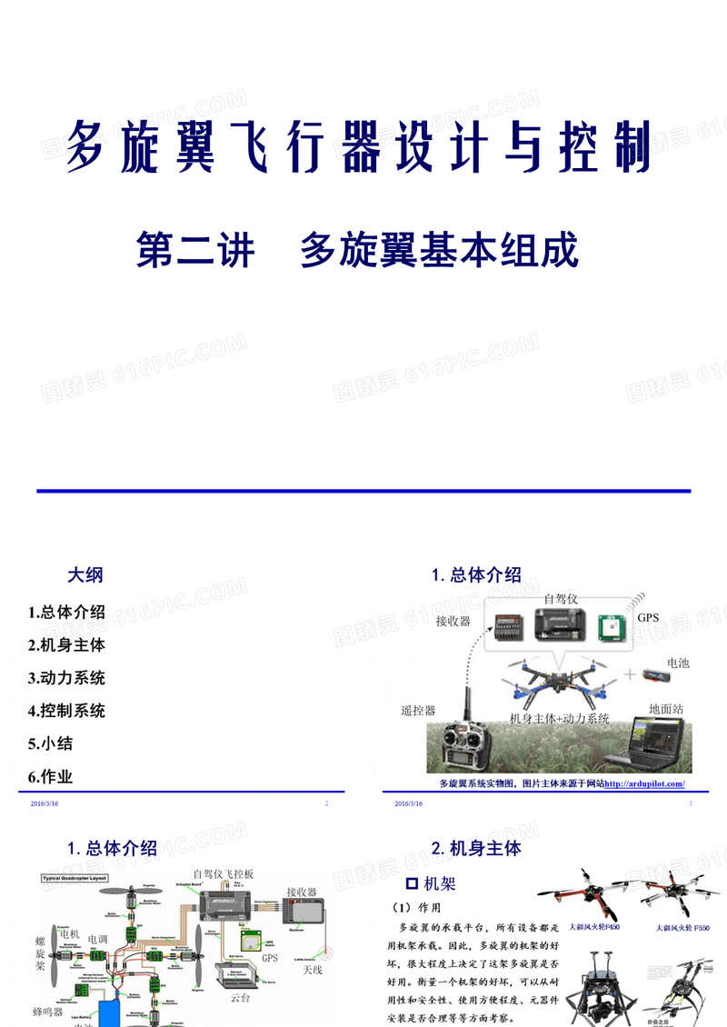 多旋翼无人机设计与控制-多旋翼基本组成