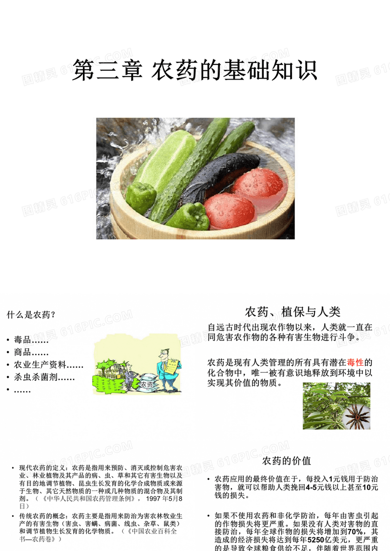 无人机植保技术第三章 农药的基础知识(1)