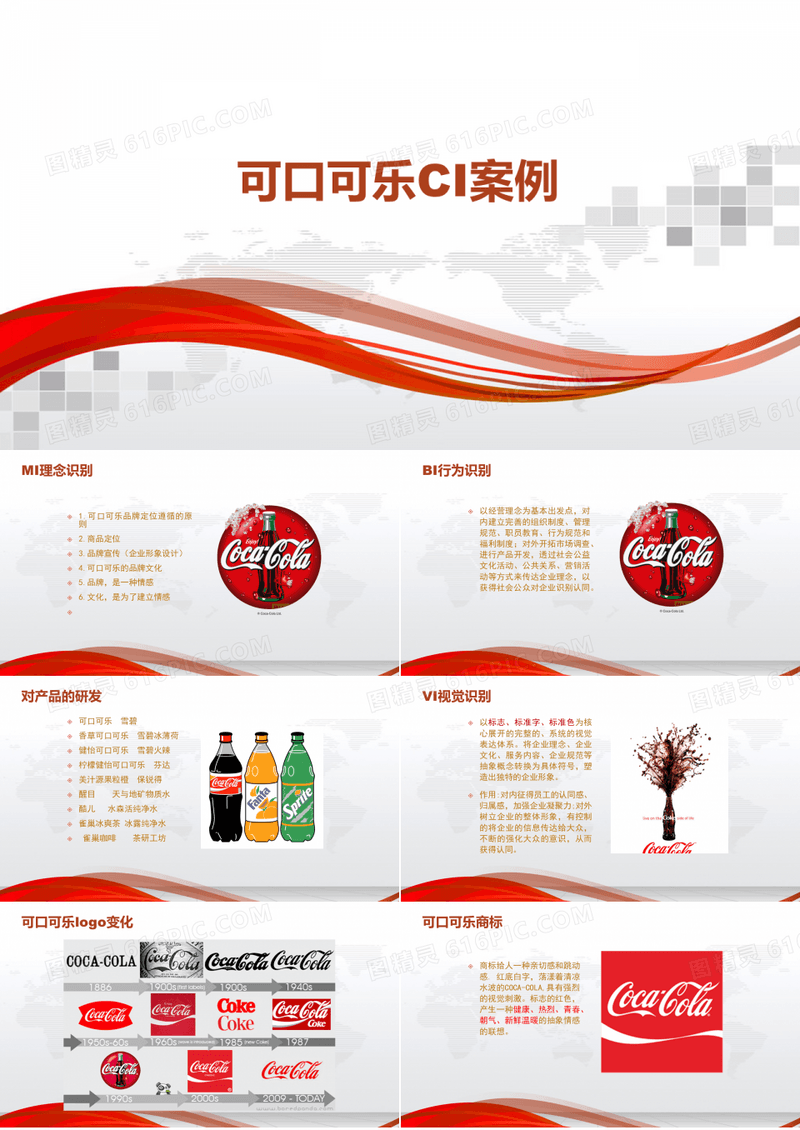 可口可乐品牌案例PPT模板