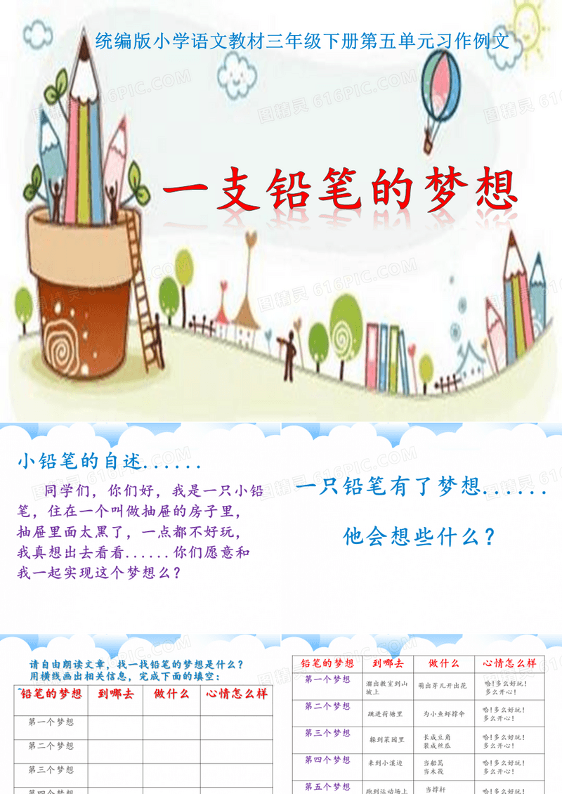 三年级下册语文一支铅笔的梦想人教部编版
