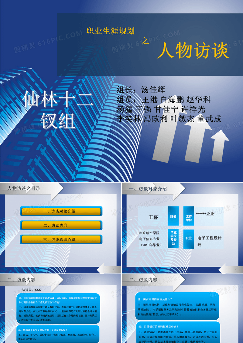 大学生职业生涯规划之人物访谈PPT