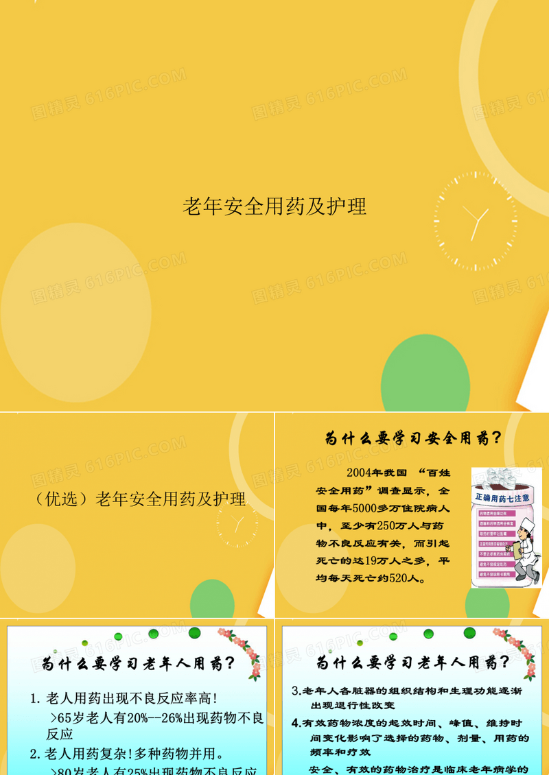 老年安全用药及护理优品资料ppt