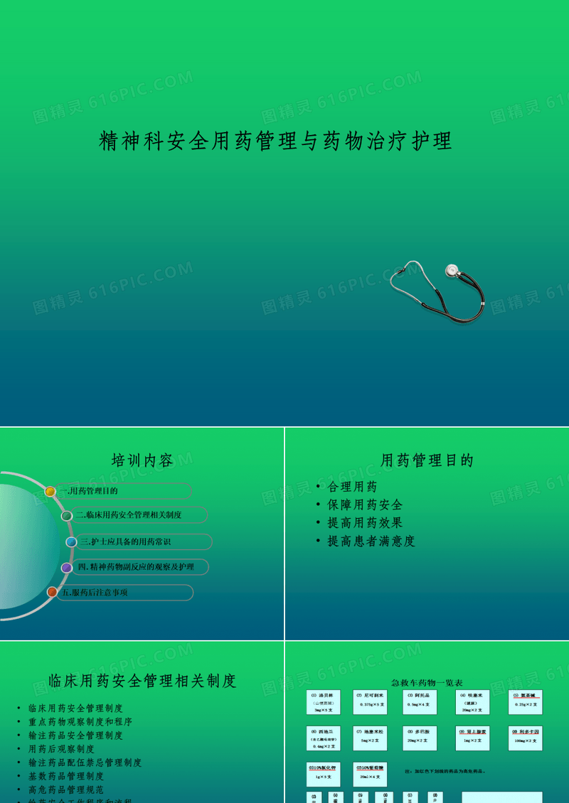 精神科安全用药管理与药物治疗护理