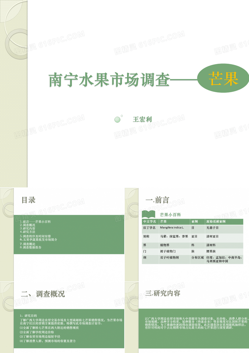 南宁芒果市场调研报告