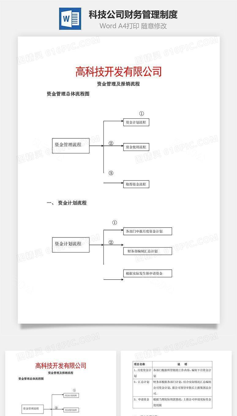 科技公司财务管理制度Word文档