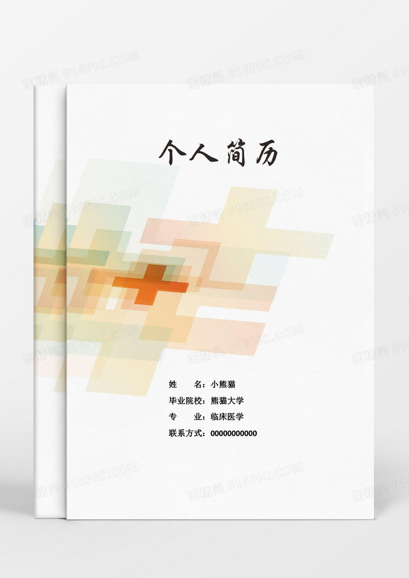小清新医生个人简历word模板