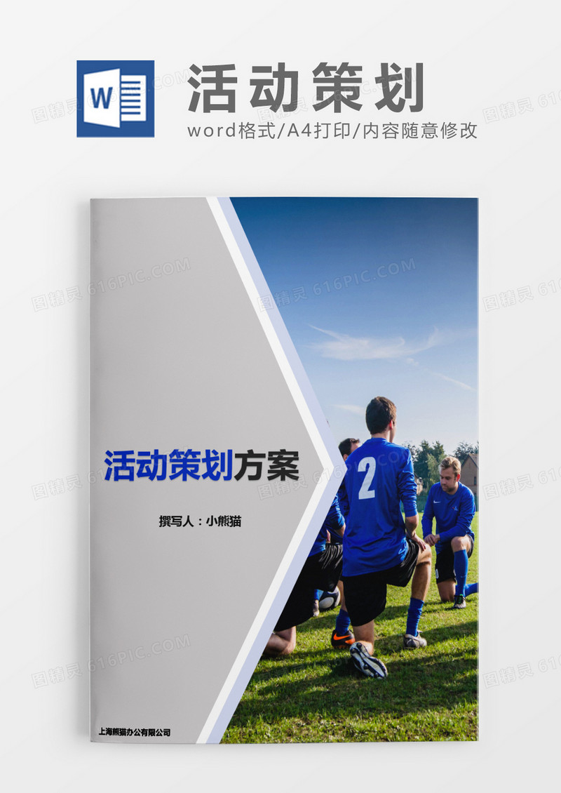 蓝色大气活动策划方案word模板