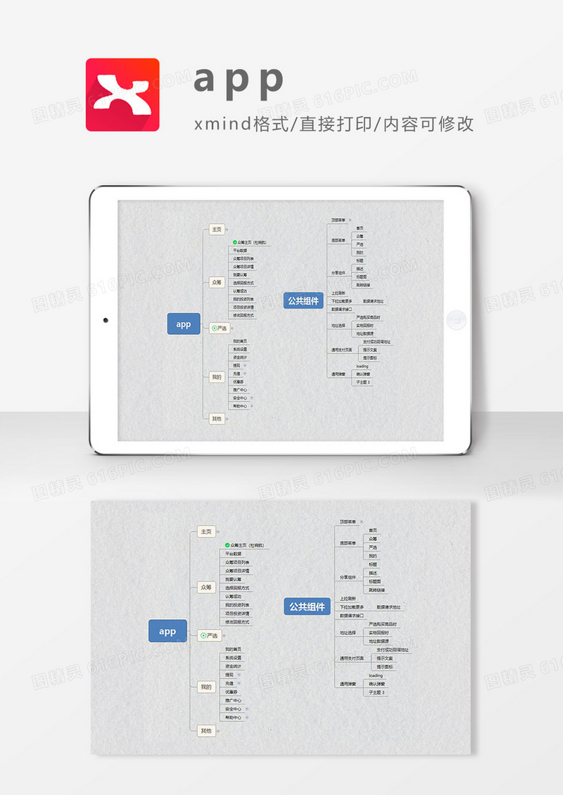 思维导图appXMind模板
