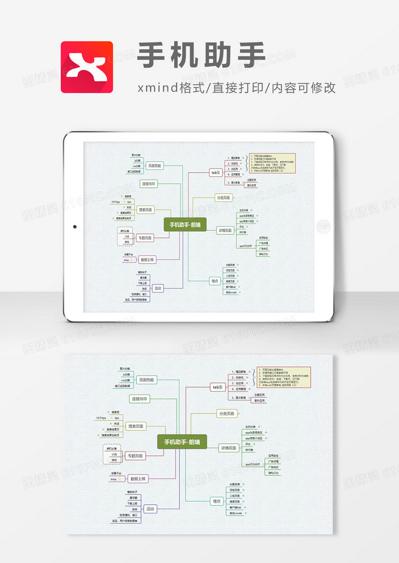 思维导图手机助手XMind模板