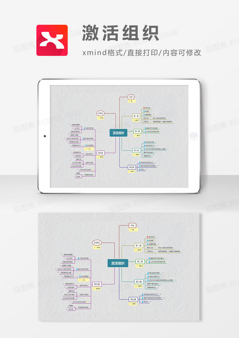 思维导图激活组织XMind模板