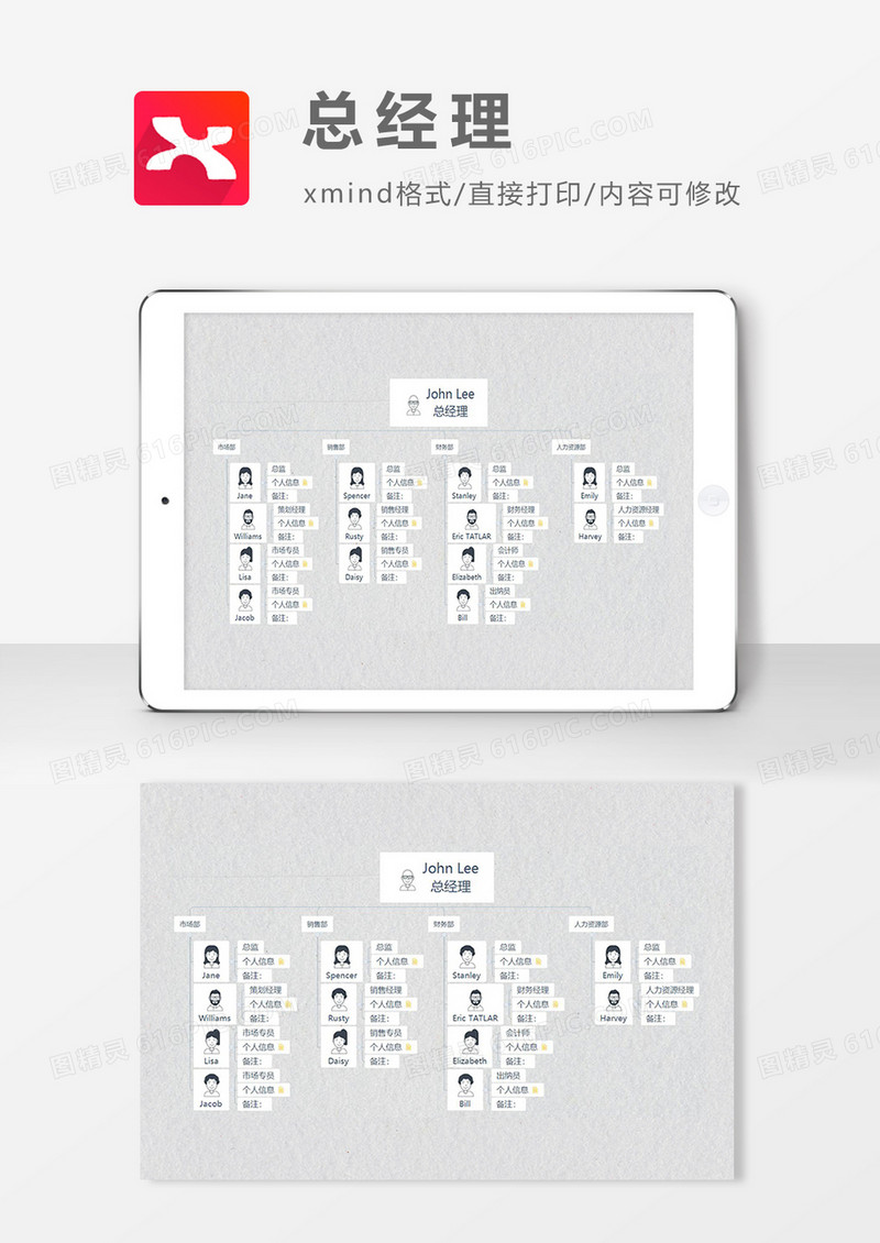 思维导图总经理XMind模板