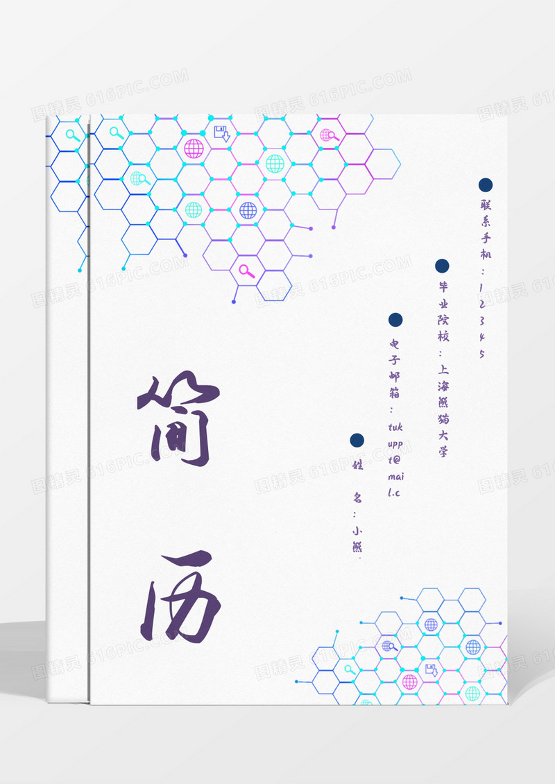 简约科技时尚大气设计创意成套简历word模板