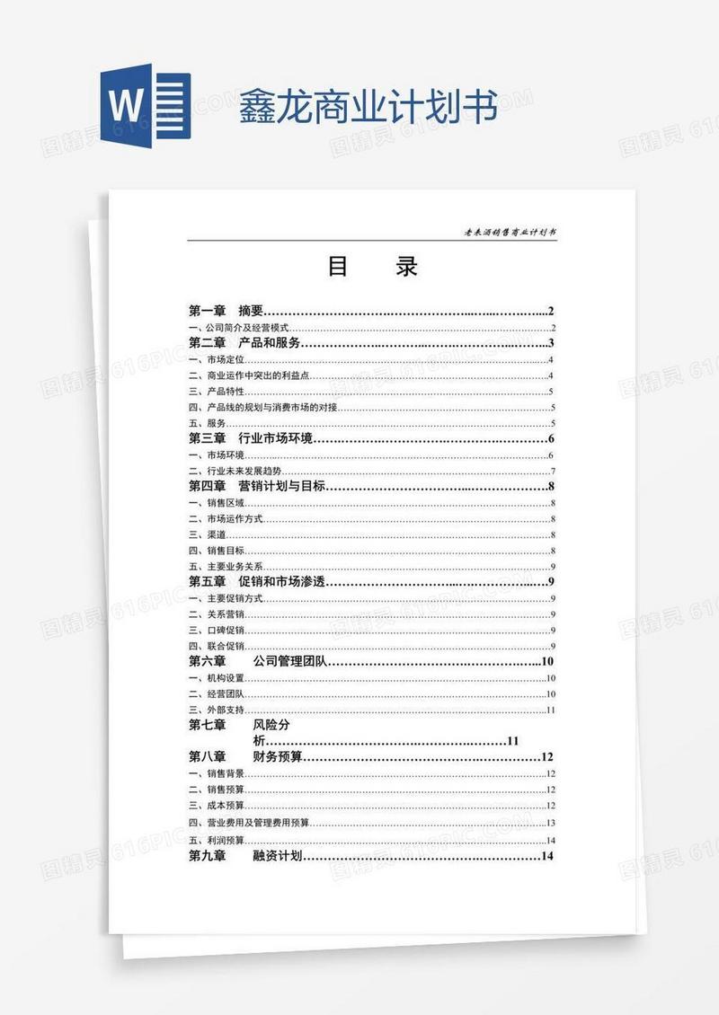 鑫龙商业计划书