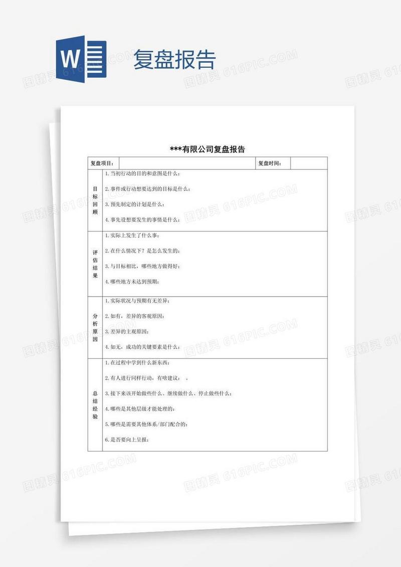 复盘报告