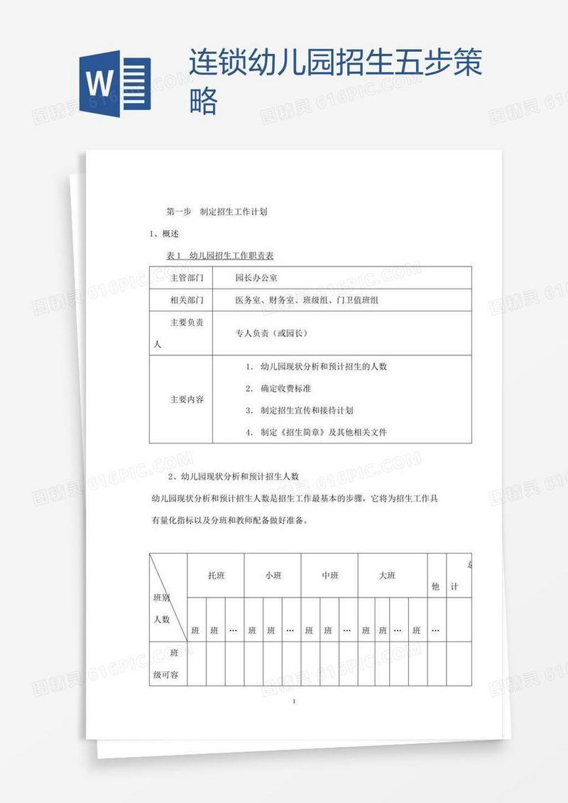 连锁幼儿园招生五步策略
