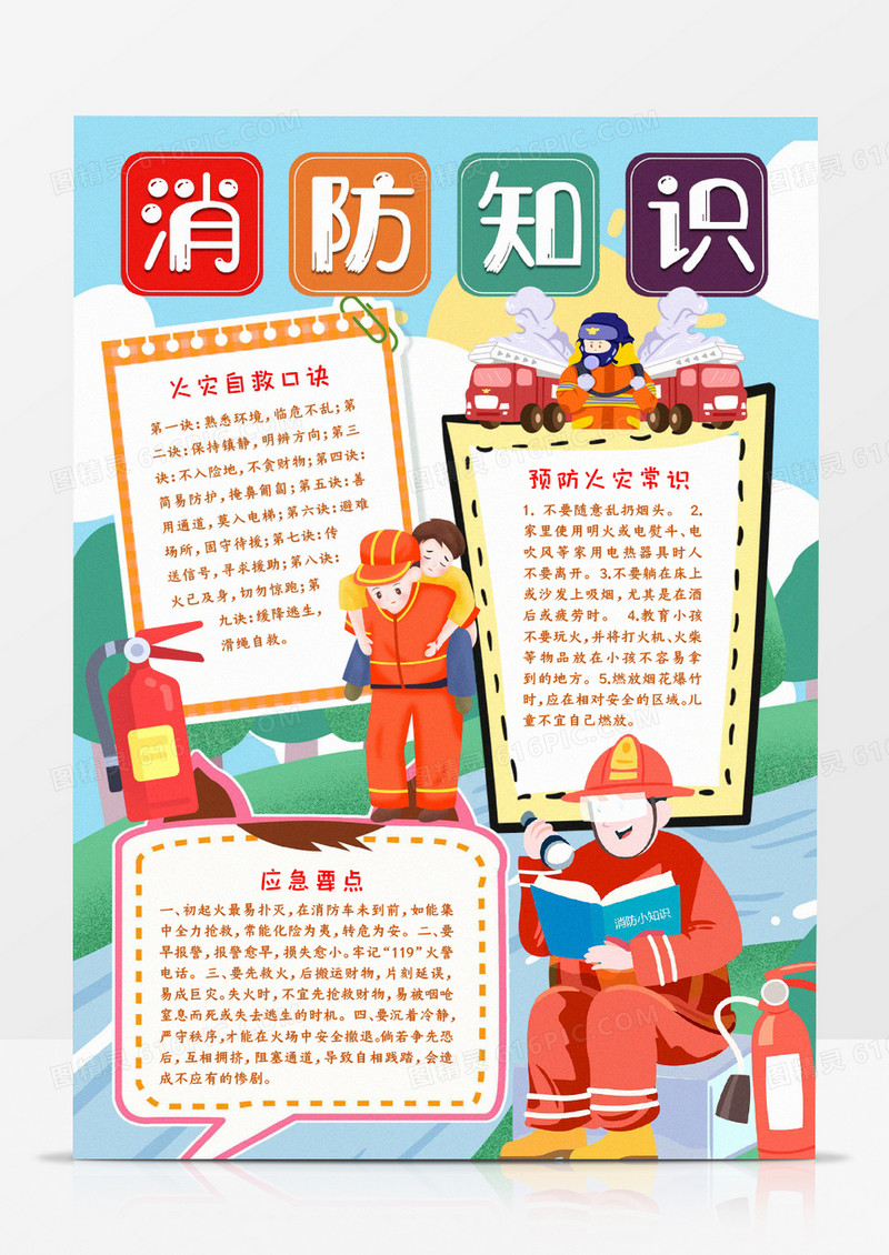 消防知识手抄报