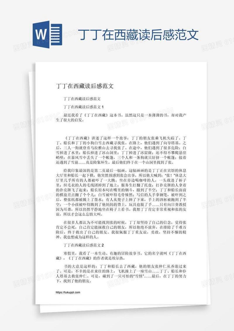 丁丁在西藏读后感范文