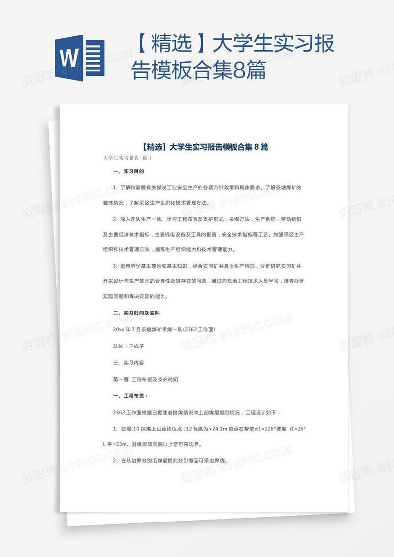 【精选】大学生实习报告模板合集8篇