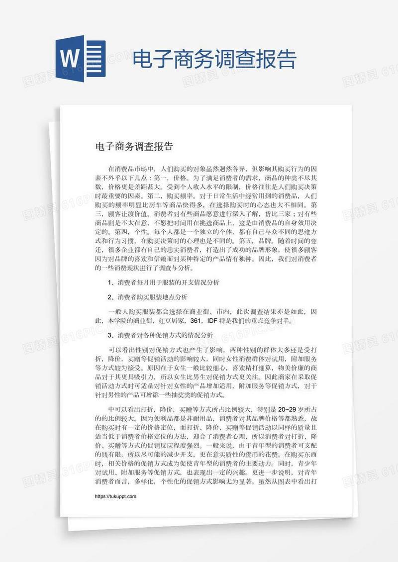 电子商务调查报告