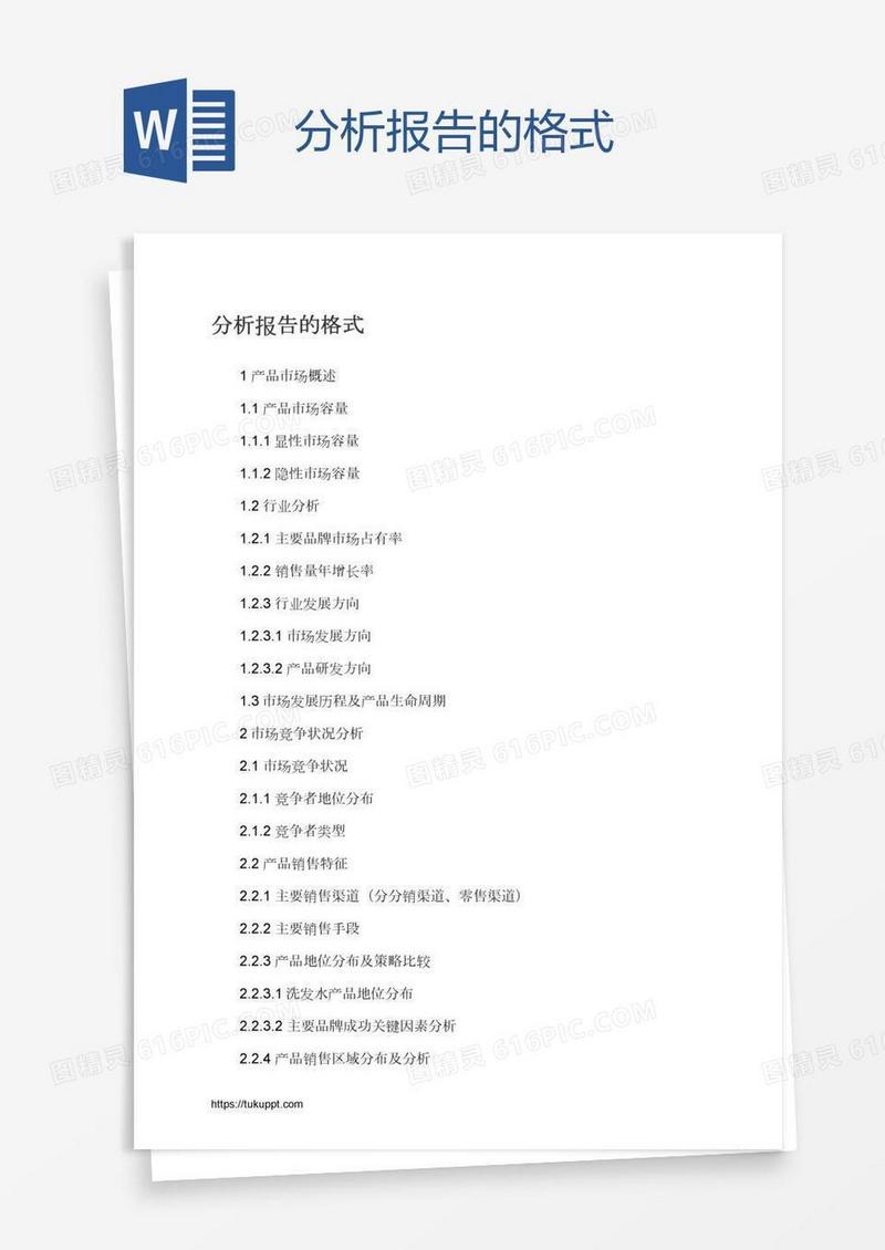 分析报告的格式
