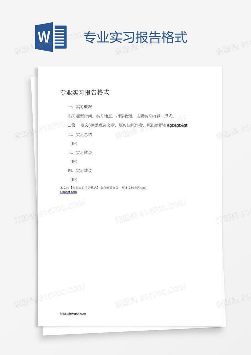 专业实习报告格式