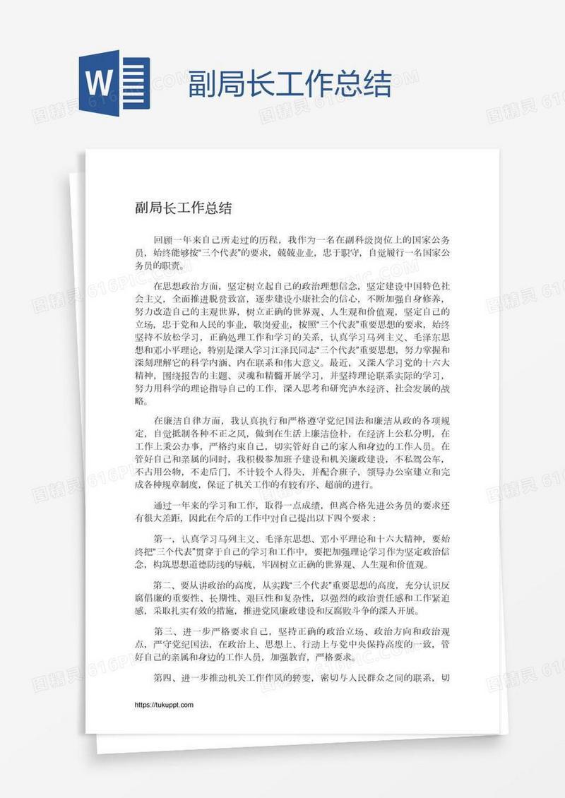 副局长工作总结