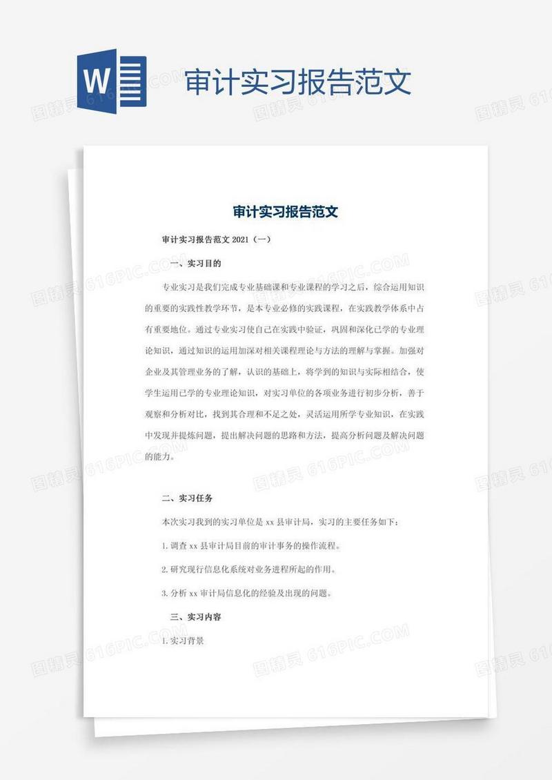 审计实习报告范文