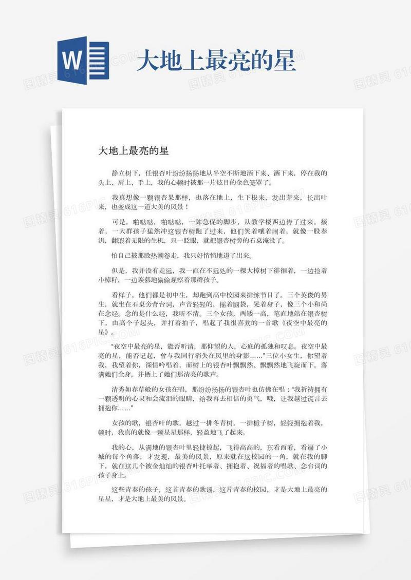 大地上最亮的星