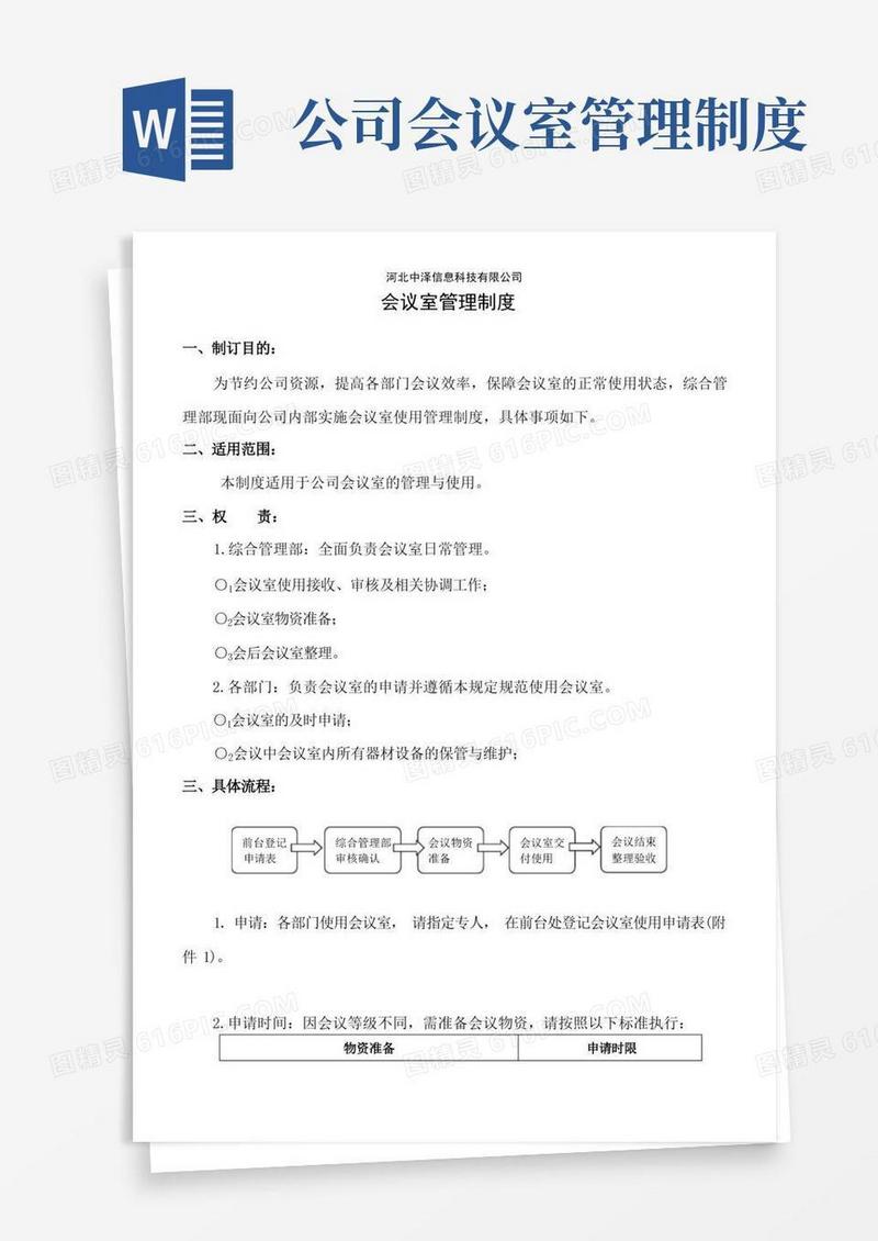 (完整版)会议室管理制度(公司内部使用)