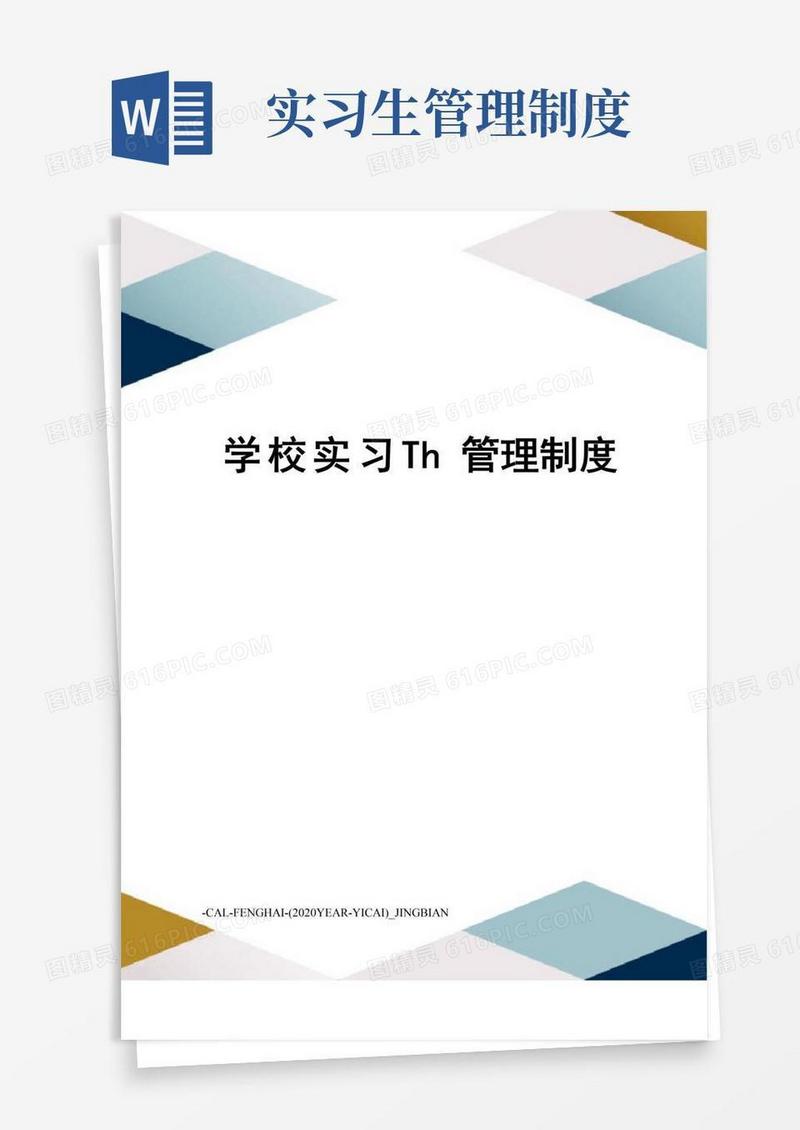 学校实习生管理制度