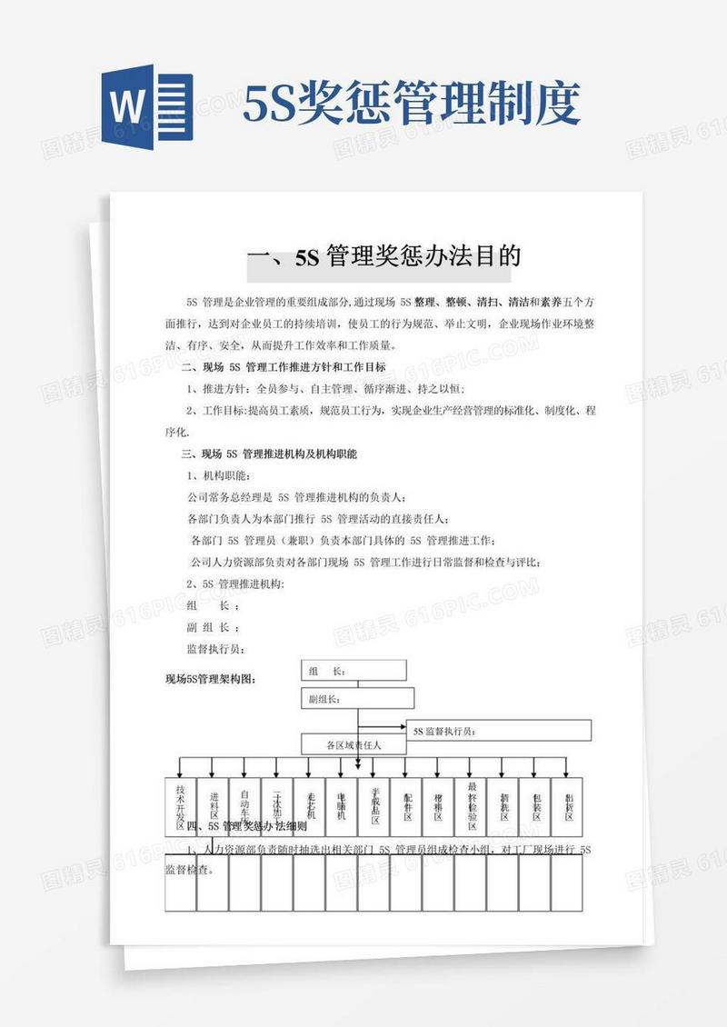 大气版5S管理奖惩办法(实用)