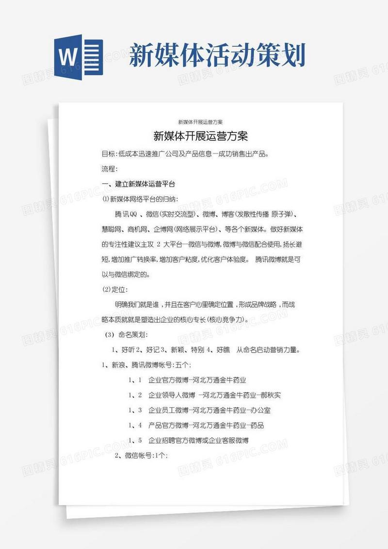 实用的新媒体开展运营方案
