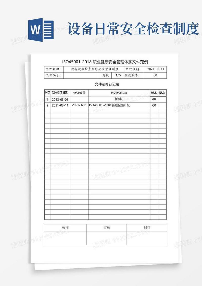 实用的设备设施检查维修安全管理制度
