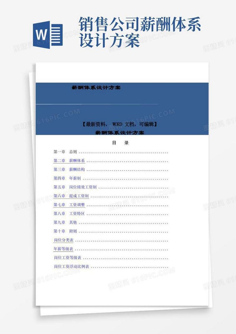 简易版薪酬体系设计方案