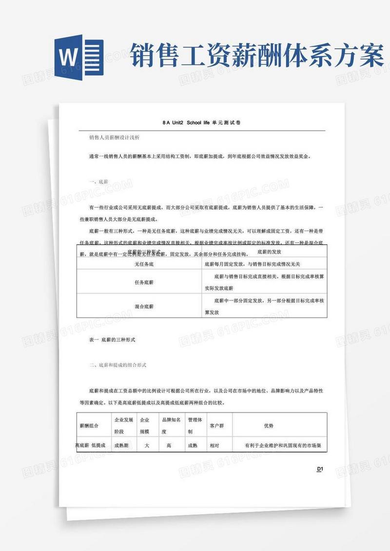 实用的销售薪酬制度