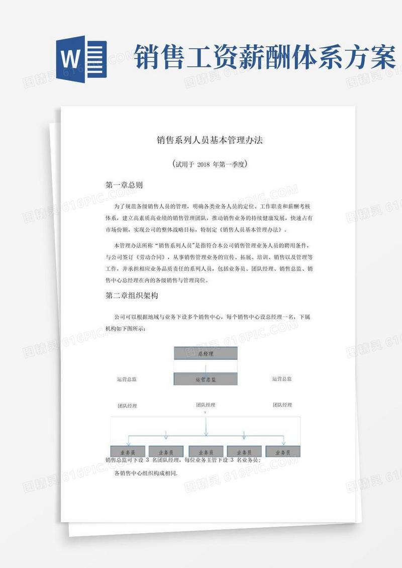 简洁的销售部薪酬制度