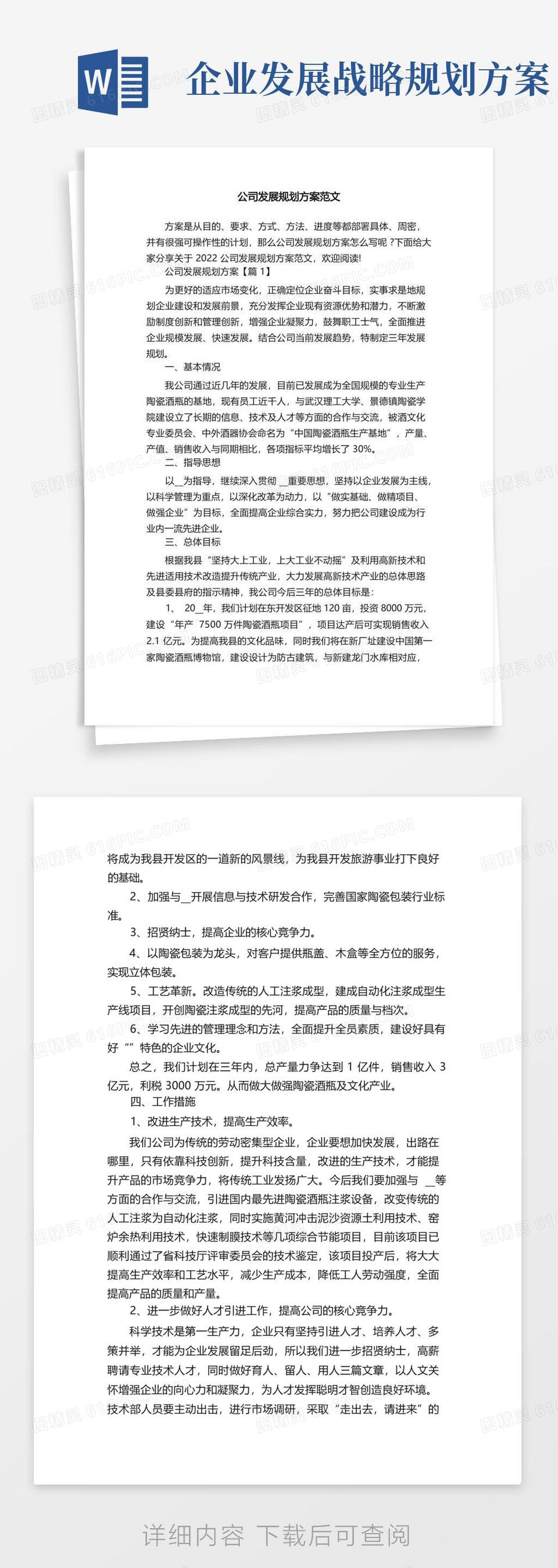 实用的公司发展规划方案范文