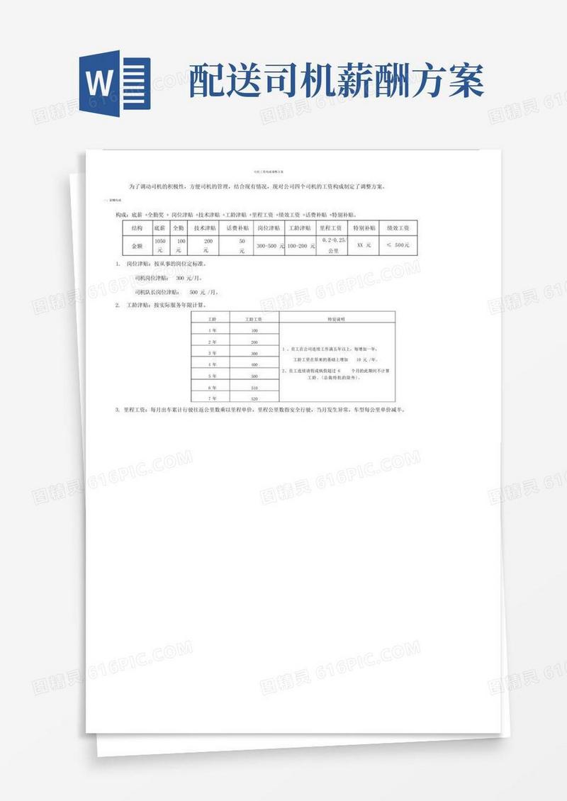 通用版司机工资构成方案.docx