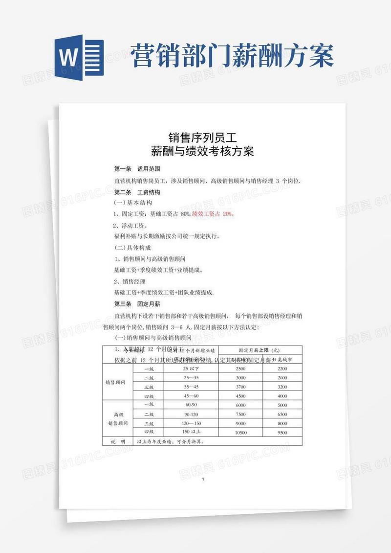 方便的销售员工薪酬方案